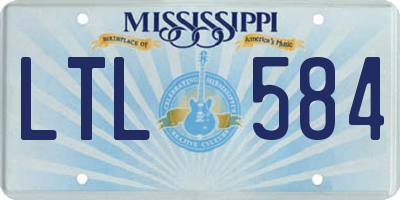 MS license plate LTL584