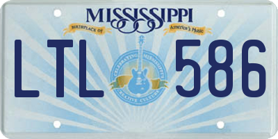 MS license plate LTL586