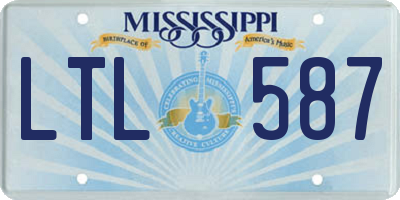 MS license plate LTL587