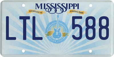 MS license plate LTL588