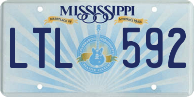 MS license plate LTL592