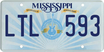 MS license plate LTL593