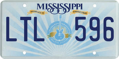 MS license plate LTL596