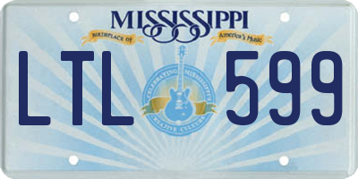 MS license plate LTL599