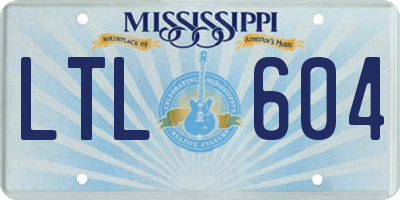 MS license plate LTL604