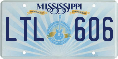 MS license plate LTL606