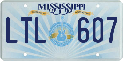 MS license plate LTL607