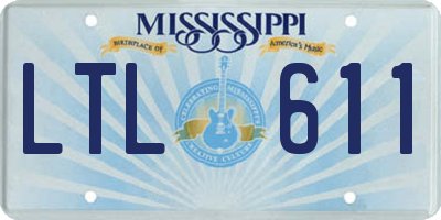 MS license plate LTL611