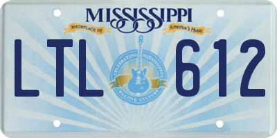 MS license plate LTL612