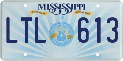 MS license plate LTL613