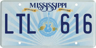 MS license plate LTL616