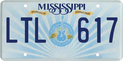MS license plate LTL617