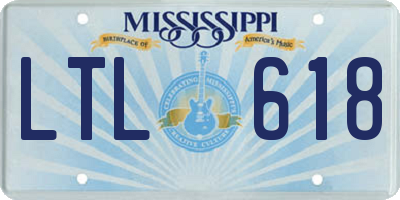 MS license plate LTL618