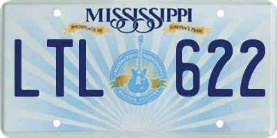 MS license plate LTL622
