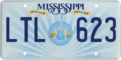 MS license plate LTL623