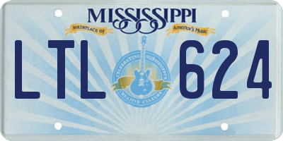 MS license plate LTL624