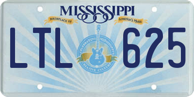 MS license plate LTL625