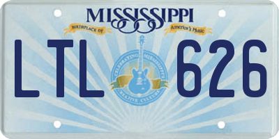 MS license plate LTL626