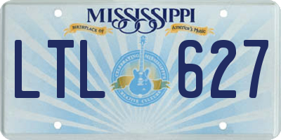 MS license plate LTL627