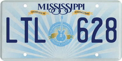 MS license plate LTL628
