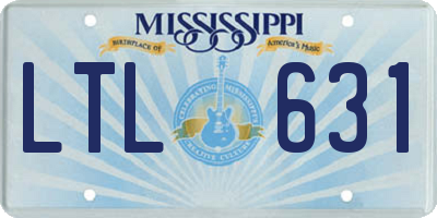 MS license plate LTL631
