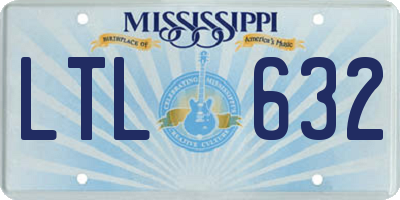 MS license plate LTL632