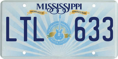 MS license plate LTL633