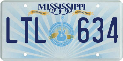 MS license plate LTL634