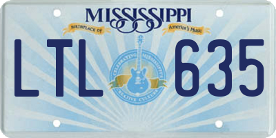 MS license plate LTL635