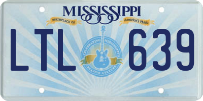 MS license plate LTL639