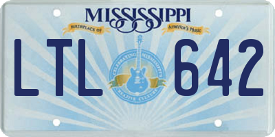 MS license plate LTL642
