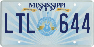 MS license plate LTL644