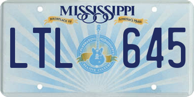 MS license plate LTL645