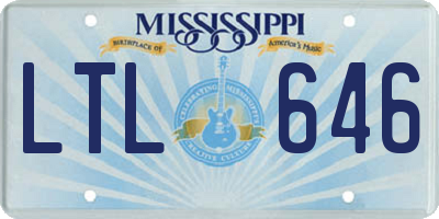 MS license plate LTL646