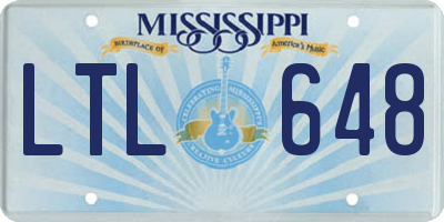 MS license plate LTL648