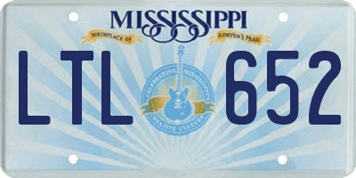 MS license plate LTL652