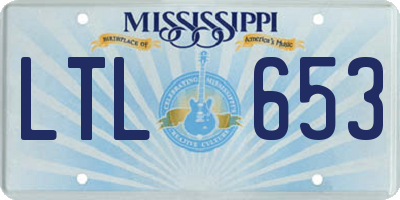 MS license plate LTL653