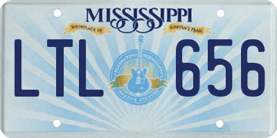 MS license plate LTL656