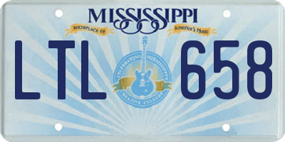 MS license plate LTL658