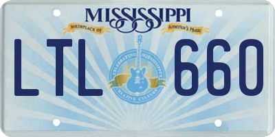 MS license plate LTL660