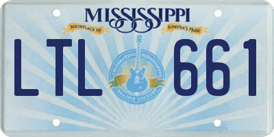 MS license plate LTL661