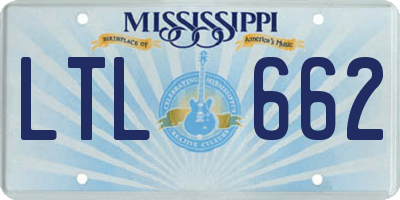 MS license plate LTL662