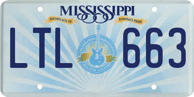 MS license plate LTL663