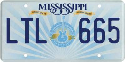 MS license plate LTL665