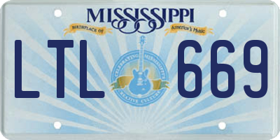 MS license plate LTL669