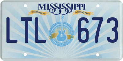 MS license plate LTL673