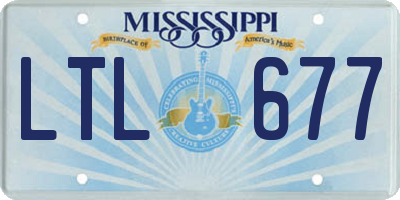 MS license plate LTL677