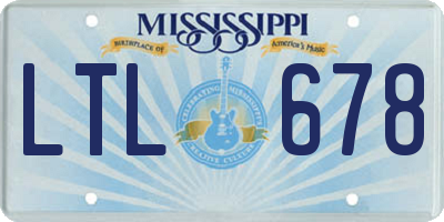 MS license plate LTL678