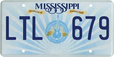 MS license plate LTL679