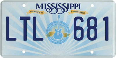 MS license plate LTL681